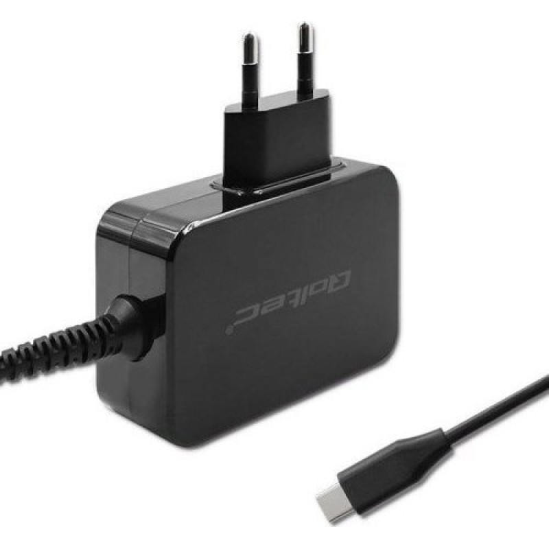 Qoltec Loader Qoltec GAN Power Pro Charger | 1xUSB-C | 45W | 5-20V | 2.25-3A | Black