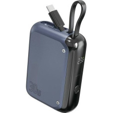 4Smarts Powerbank 4smarts 4smarts Powerbank Pocket mit USB-C Kabel 10000mAh, stahlblau