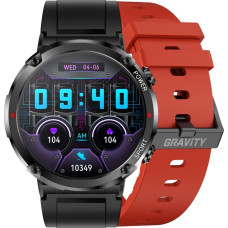Gravity Smartwatch Gravity Zegarek męski SMARTWATCH GRAVITY GT21-6 BK/RD/BK