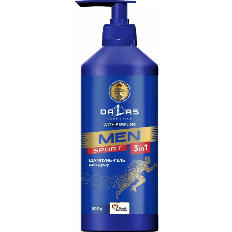 Alkotest DALAS_Men żel pod prysznic 3w1 żel pod prysznic do twarzy, ciała i włosów Sport 500ml