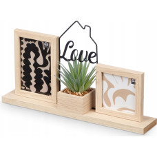 Giftdecor Ramka Giftdecor Stojąca ramka na zdjęcie z rośliną LOVE, 40 x 23 x 7 cm