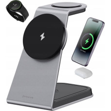 Vega Bezprzewodowa Ładowarka 3w1 QI MagSafe na Telefon Zegarek Słuchawki / Omni Power 15W