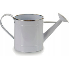 Ibergarden Osłonka na doniczkę w formie konewki, metalowa, biała, wys. 18 cm