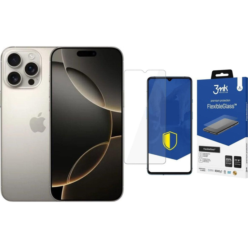 Apple Smartfon Apple Smartfon Apple iPhone 16 Pro Max 8/256GB Natural Titanium (MYWY3HX/A) + FlexibleGlass