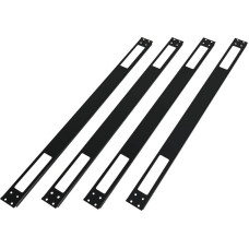Q-Lantec Szafa Q-Lantec Szafka rack wisząca 19" 6U 600x450, niedzielona, drzwi szklane, kolor czarny FLAT PACK,