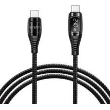 Logilink CU0181 Kabel USB 2.0 Type-C C/M na USB-C/M E-mark PD wyświetlacz czarny 1m