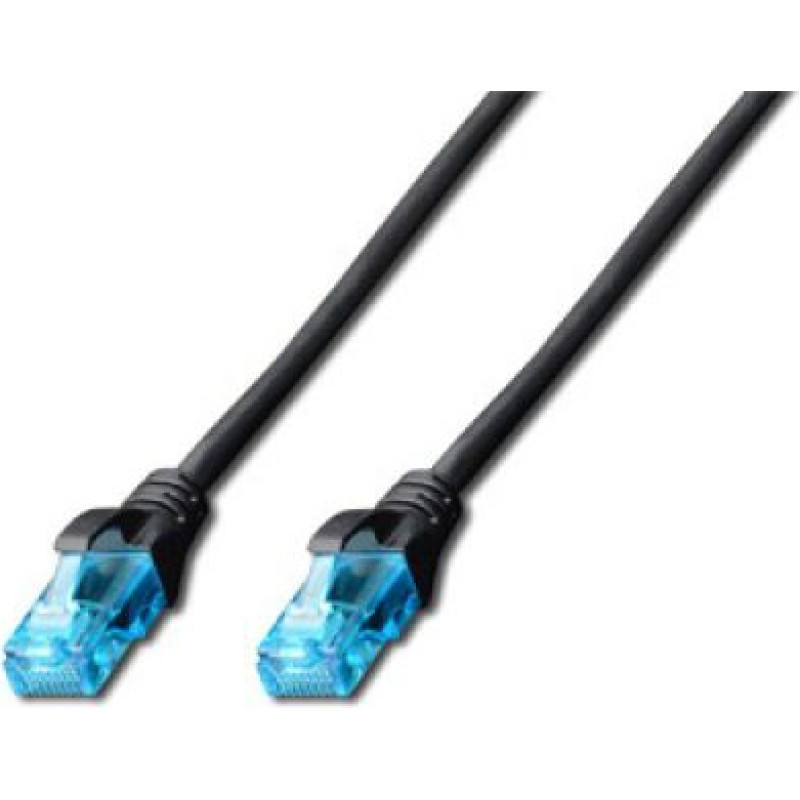 Digitus Patch cord U/UTP cat.5e PVC 0.5m black (DK-1512-005/BL)