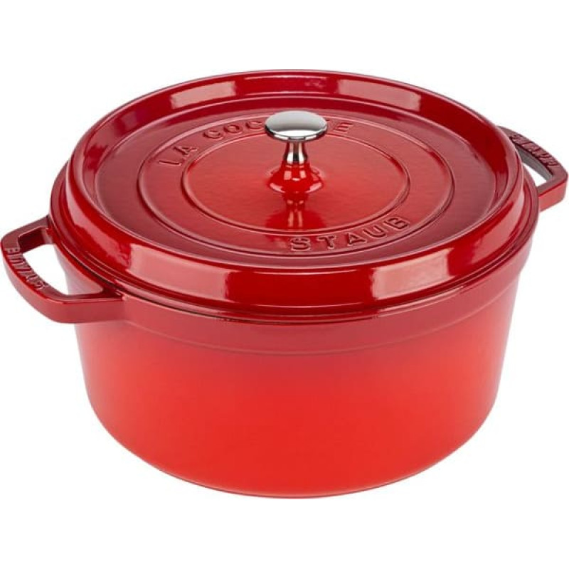 Staub La Cocotte 28cm rund, Kirsch-rot, Gusseisen