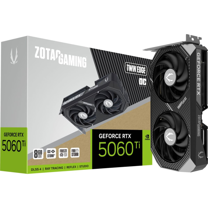 Zotac GeForce RTX 5060 Ti Twin Edge OC 8GB (DLSS 4, 3x DisplayPort, 1x HDMI 2.1)