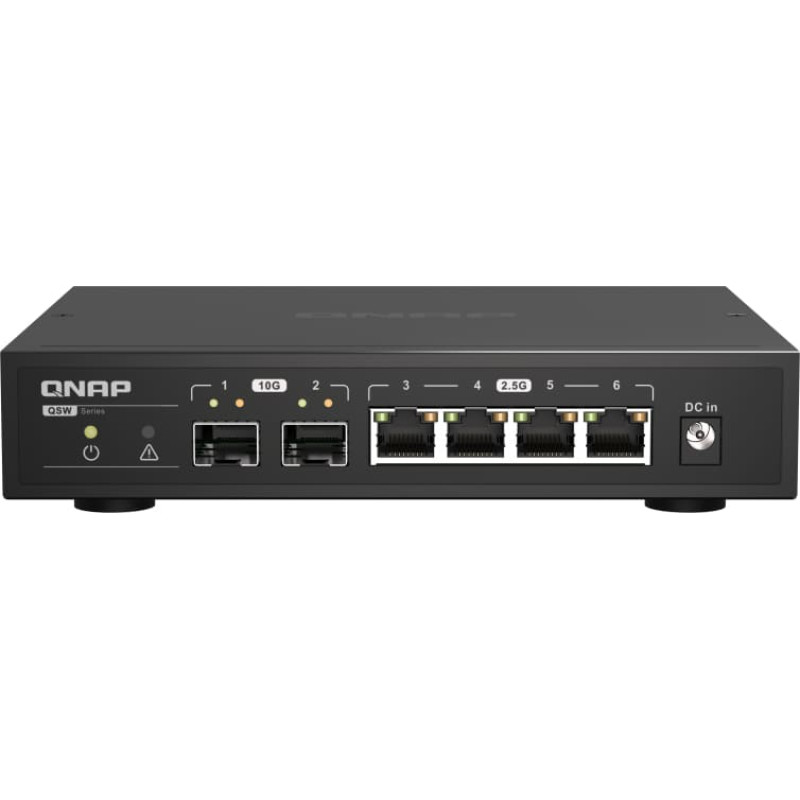 Qnap QSW-2104-2S tinklo komutatorius Ne-valdomas 2.5G Ethernet Juoda