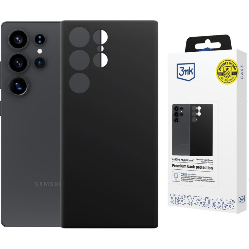 3MK Etui 3MK Hardy MagSilicone do Samsung    Galaxy S24 Ultra czarny