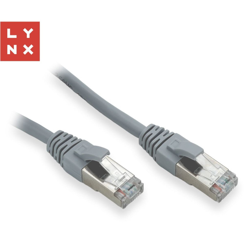 Lynx Cs LYNX FTP patch kabel Cat5e PVC, CCA, 0,3m, šedý (balení obsahuje 10ks)