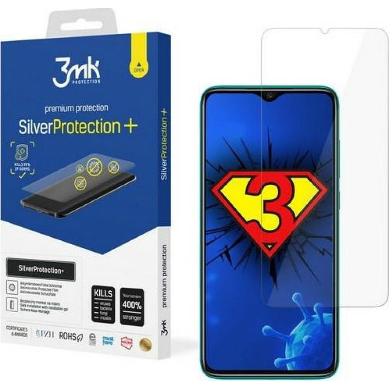 3MK 3MK Silver Protect+ Xiaomi Redmi Note 8 Pro, Wet Mounted Antimicrobial Film