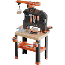 Simba-Dickie Smoby Black+Decker workbench with crane, children's tools
