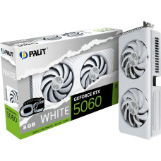 Palit GeForce RTX 5060 OC WHITE 8GB, graphics card DLSS 4, 3x DisplayPort, 1x HDMI 2.1