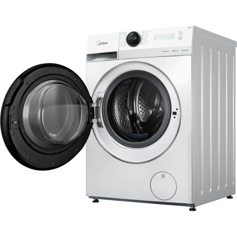 Midea Washing Machine with Dryer | MF200D80WB/W-HR | Energy efficiency class A/E | Front loading | Washing capacity 8 kg | 1400 RPM | Depth 48 cm | Width 60 cm | Digital | Drying system | Drying capacity 6 kg | Steam function | White