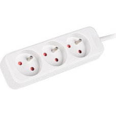 Lanberg Cable Power Strip, 3X French Outlets Quality-Grade Copper, 1.5 m | PS0-03E-0150-W