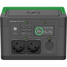 Apc By Schneider Electric Schneider Electric Schneider OffGrid Portable Power Station 330, 230V, 332Wh Lithium-ion, LCD, 2 CEE 7/3 Schuko outlets, Sinewave, 3 USB-A, 1 USB-C, Wireless Charger | PPS330-GR