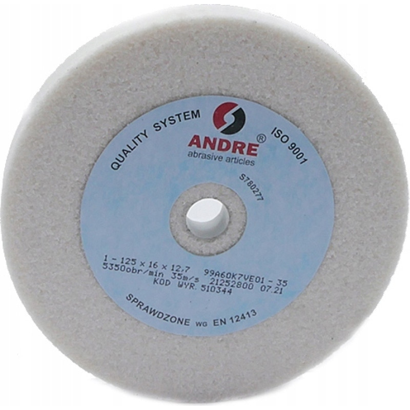Andre ŚCIERNICA PŁASKA 125mm x 16mm x 12,7mm 99A60K7VE01-35 BIAŁA "TYP 1"