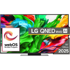 LG QNED AI 55QNED86A3A televizorius 139,7 cm (55") 4K Ultra HD Smart TV „Wi-Fi“ Juoda