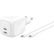 Belkin Ladegerät Dual USB-C 67W PD PPS+2m Kabel  WCH020kq2MWH-B6