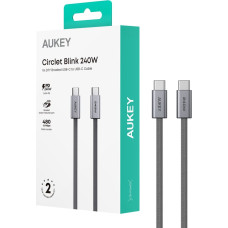Aukey Kabel USB Aukey USB-C - USB-C 1 m Szary (Aukey)