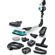 Bosch BSS712XHYG siurblys-&scaron;luota / elektrinė &scaron;luota Dulkių siurblys-&scaron;luota &bdquo;du viename&ldquo; Baterija Sausa HEPA Bemai&scaron;is 0,3 L Vandens spalva, Juoda, Sidabras, Balta 2,5 Ah