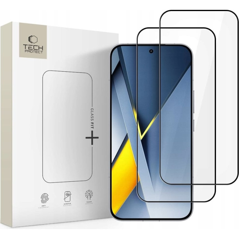 Spigen Szkło hartowane TECH-PROTECT GLASS FIT+ 2-PACK XIAOMI POCO F8 ULTRA BLACK
