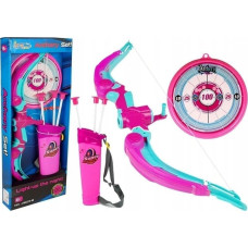 Leantoys Łuk z Tarczą + 3 Strzały na Przyssawki R&oacute;żowy