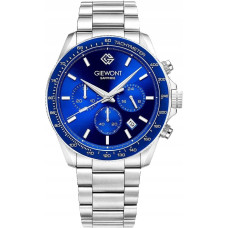 Giewont Zegarek Giewont Zegarek Męski Chronograph Sapphire Srebrno Niebieski GW3520-B3
