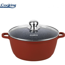 Katlas aliuminio su keramikos danga 3L 22x9,5 cm HR-JLG-C22CR, COOKING BY HEINNER