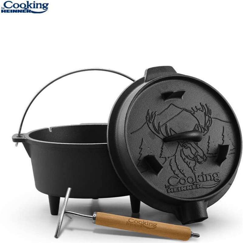 Ketaus puodas su dangčiu 25cm 3.7L NATURE HEINNER