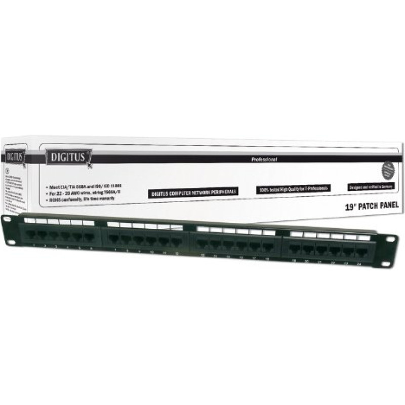 Digitus Patchp. 19 inches Cat5e 24-fach