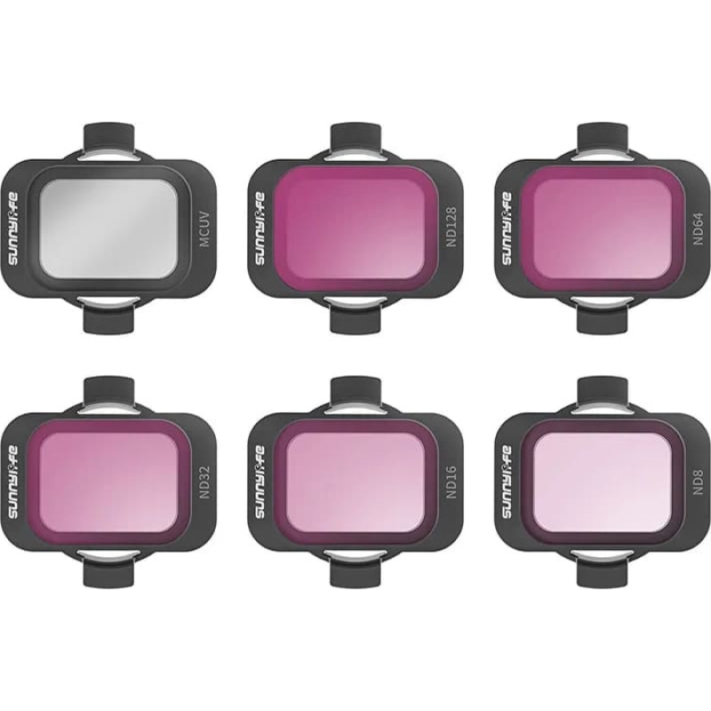 Sunnylife Set of 6 filters Sunnylife MCUV, ND8/16/34/64/128 for DJI Avata 2