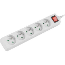 Lanberg Power strip Lanberg PS1 5 sockets 3 m white (PS1-05E-0300-W)