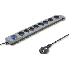 Qoltec Power strip Qoltec Overvoltage Swift 8 sockets 3 m grey (50168)