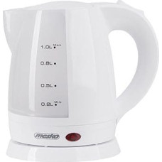 Mesko | Kettle | MS 1276 | Standard | 1600 W | 1 L | Plastic | 360° rotational base | White