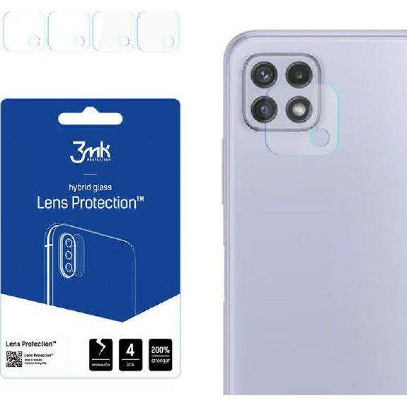 3MK Hybrid glass for camera lens 3MK Lens Protection Samsung Galaxy A22 5G [4 PACK]
