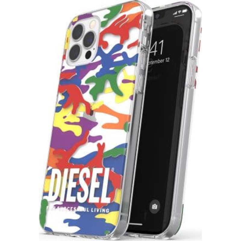 Diesel DIESEL CLEAR CASE PRIDE CAMO AOP IPHONE 12 / 12 PRO MULTIBARENT Standard