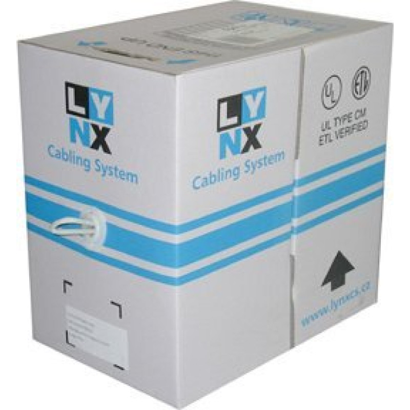 Lynx Cs FTP kabel LYNX, Cat5E, drát, PVC, Dca, šedý, 305m