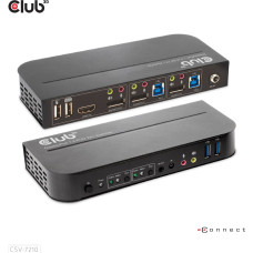 Club 3D CLUB3D CSV-7210 KVM jungiklis Juoda