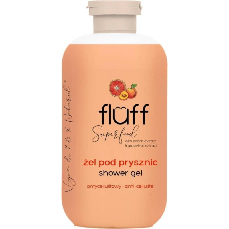 Fluff Fluff - Żel pod prysznic. Brzoskwinia i grejpfrut - 500 ml