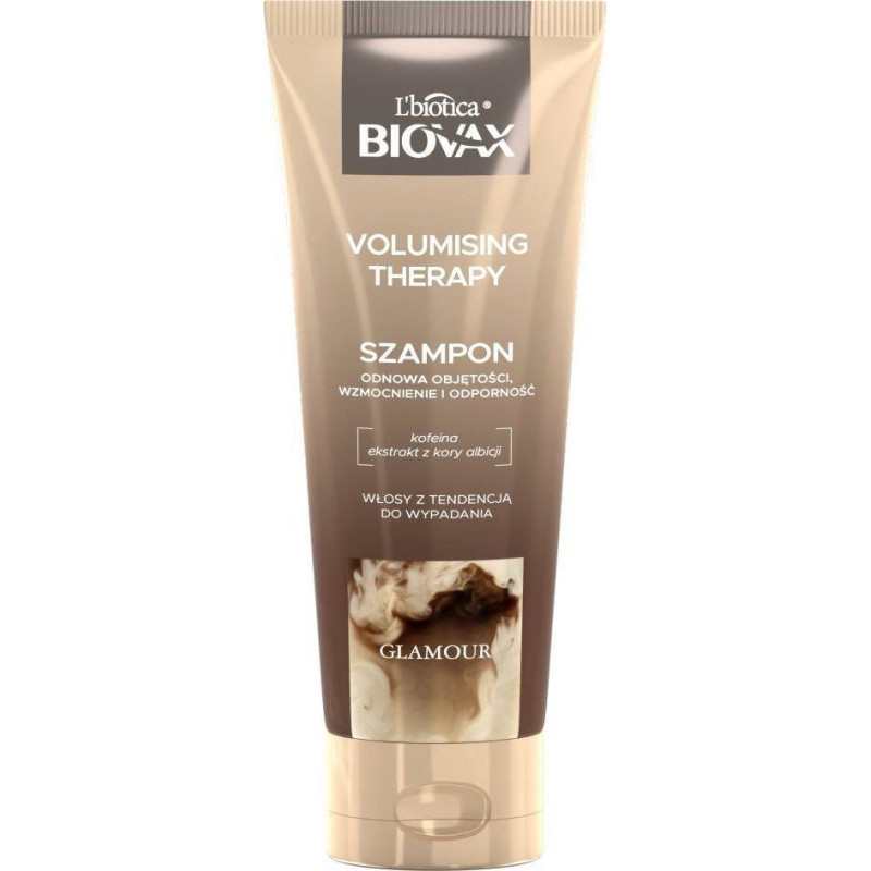 L’biotica BIOVAX Glamour Volumising Therapy szampon do włosów z kofeiną 200ml