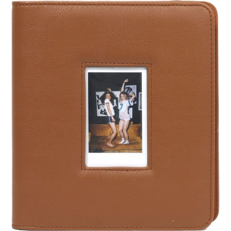 Loveinstant Album Na Zdjęcia 288szt. Do Fuji Instax Canon Xiaomi Polaroid Hp Kodak Zink / Okienko Na Okładce / Brązowy