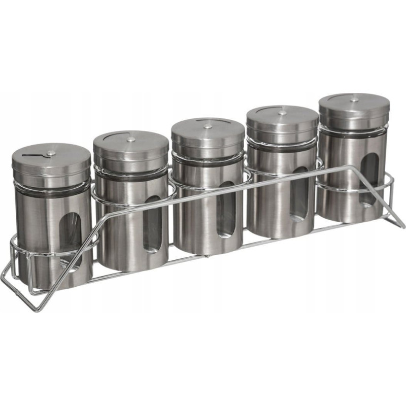 5Five Pojemniki na przyprawy, 5 sztuk, stal nierdzewna