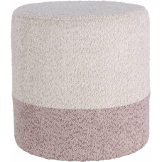 Home Styling Collection Pufa okrągła tapicerowana boucle beżowa Ø 35 x 34 cm
