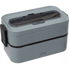 5Five Lunch box do pracy, 2 przegródki + sztućce, 1,4 l