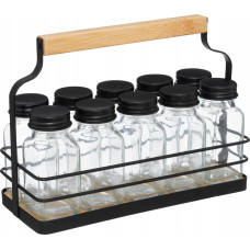 5Five Organizer na przyprawy w formie koszyka, 10 słoiczk&oacute;w