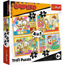 Trefl PUZZLE 4w1 Garfield kocha lazanię /Garfield 34673