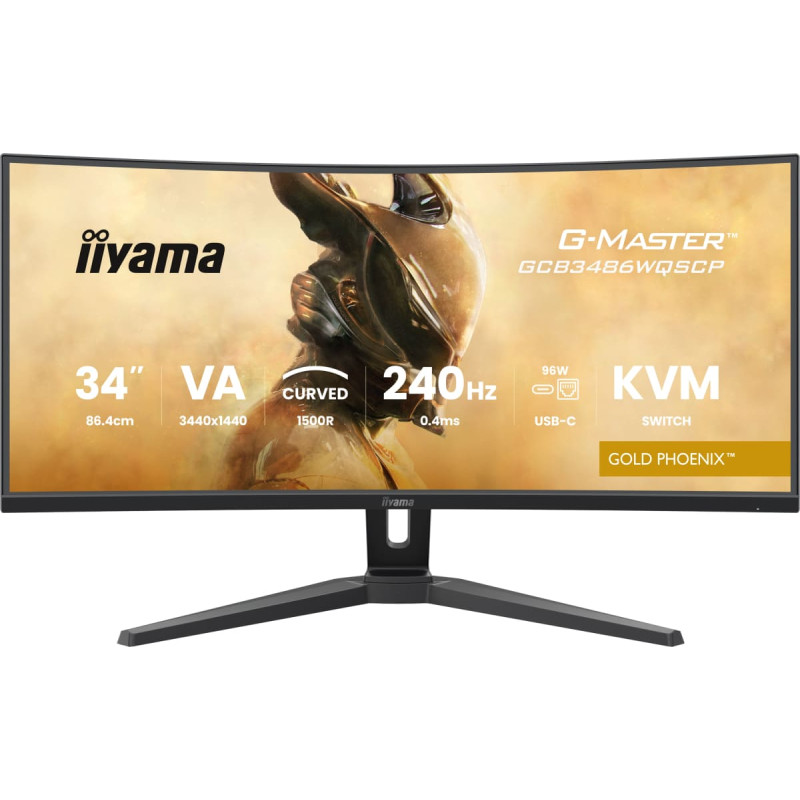 Iiyama G-MASTER GCB3486WQSCP-B1 kompiuterio monitorius 86,4 cm (34") 1440 x 3440 pikseliai 4K Ultra HD Juoda